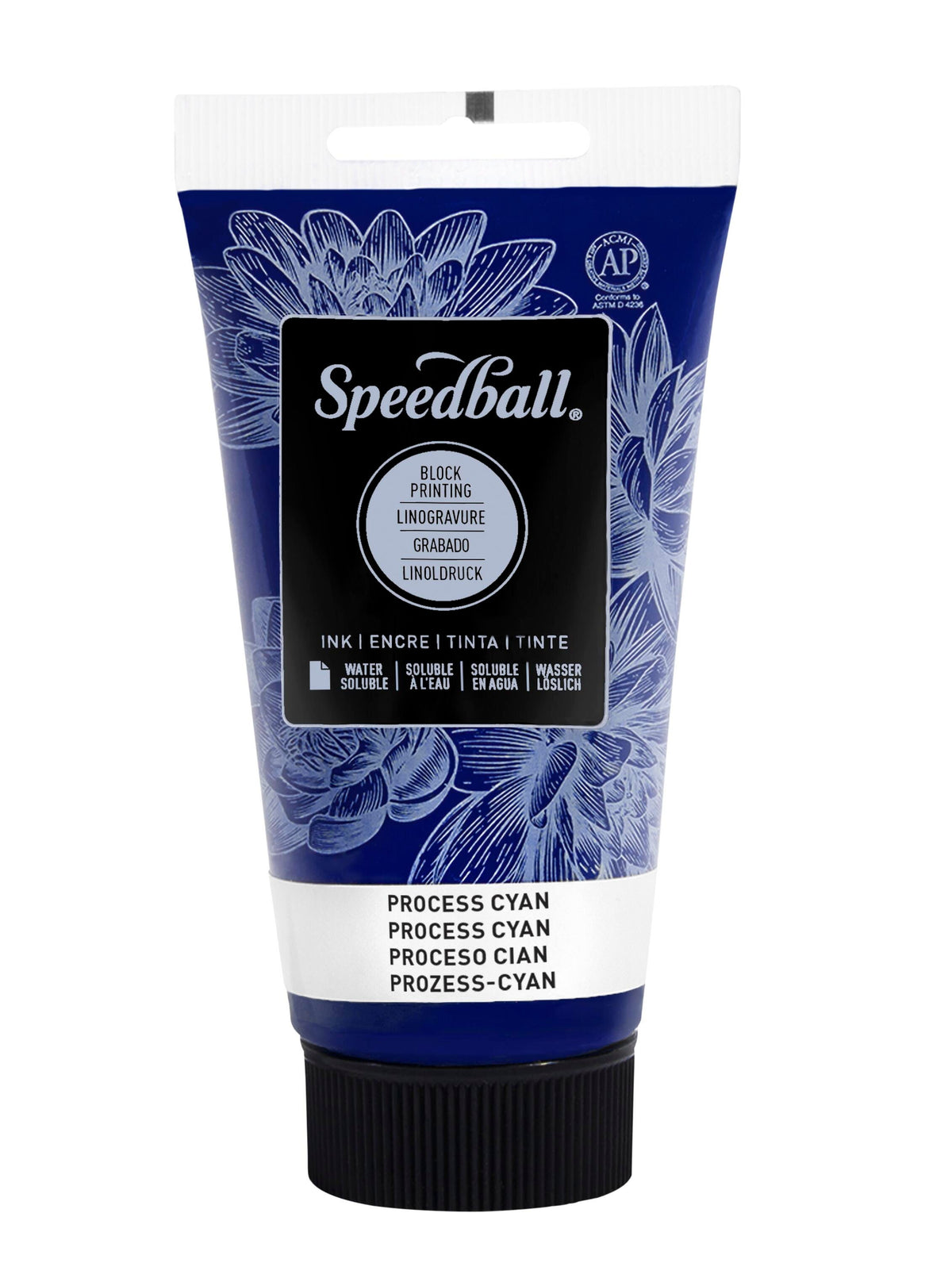 INK WATER SOLUBLE BLOCK PRINTING 2.5 OZ PROCESS CYAN