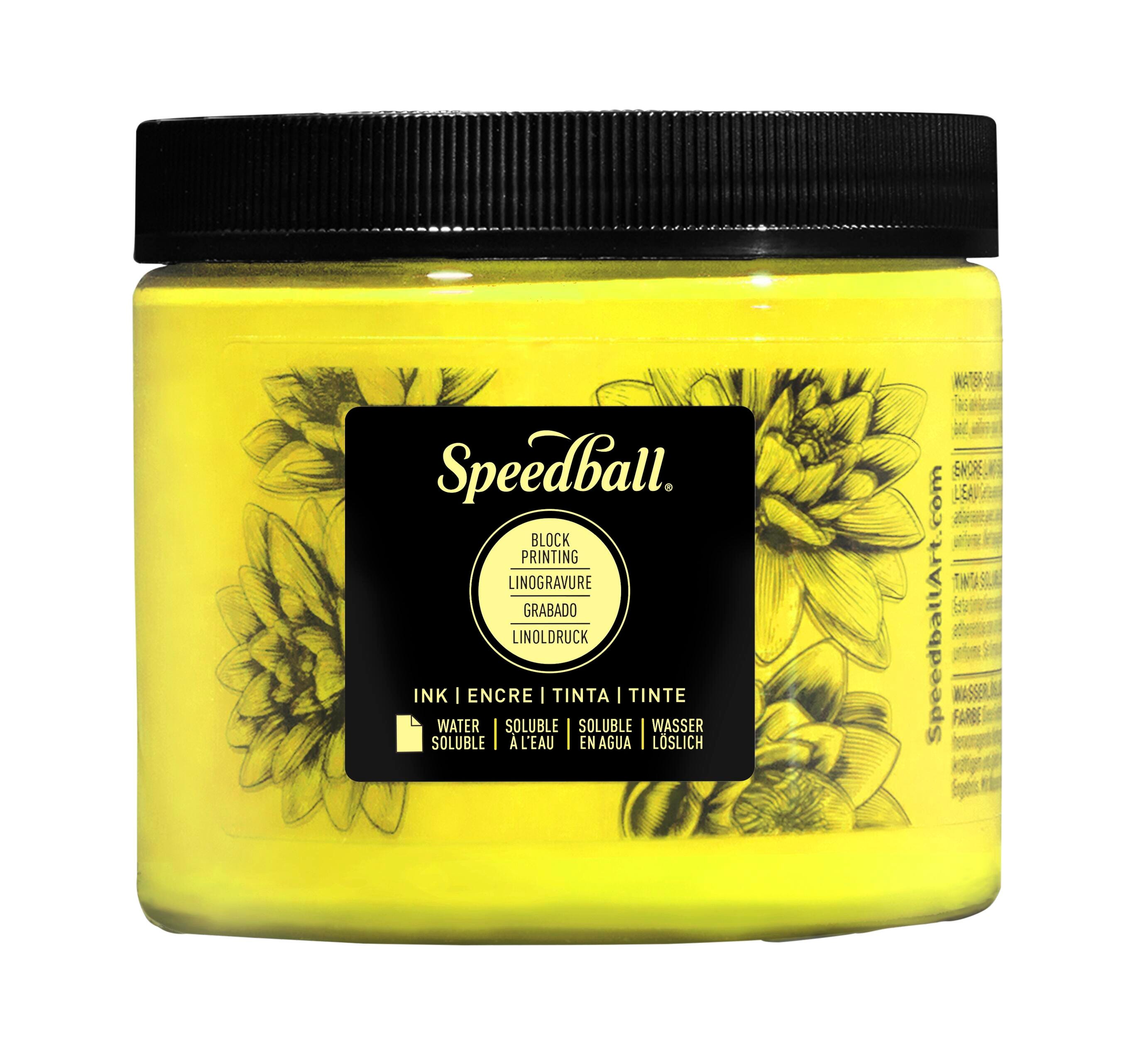 INK WATER SOLUBLE BLOCK PRINTING PINT PROCESS YELLOW