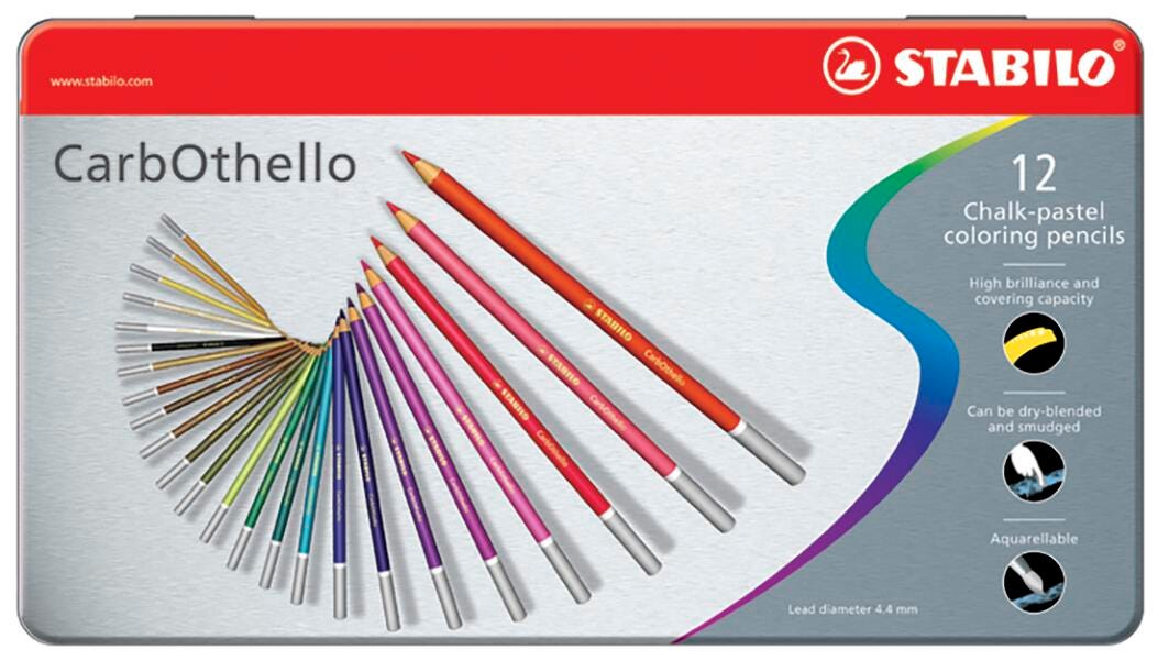PENCIL CHALK STABILO ASST COLOR SET OF 12