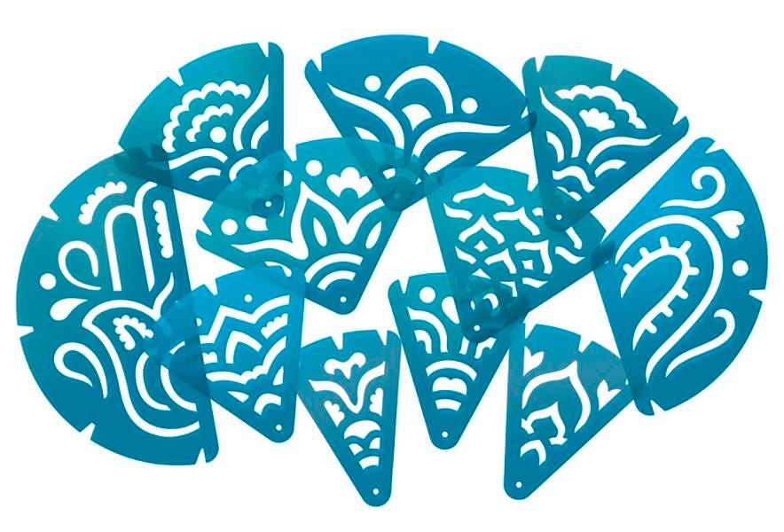 STENCILS MANDALA FRACTION ROYLCO SET OF 11