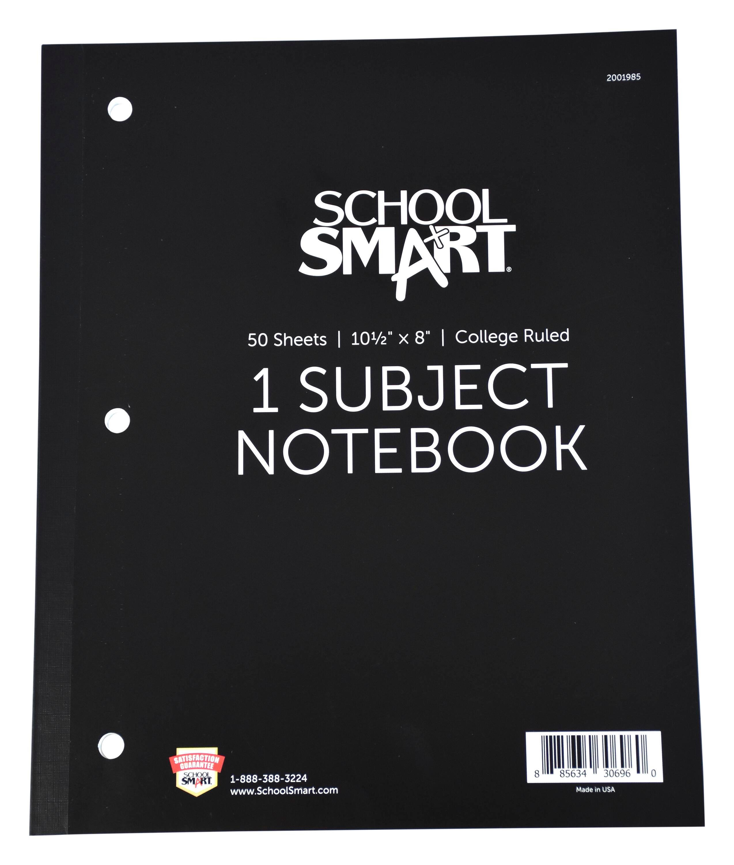 PAPER NOTEBOOK WIRELESS 1 SUBJECT 8X10.5 COLLEGE RULE 50 SHEETS