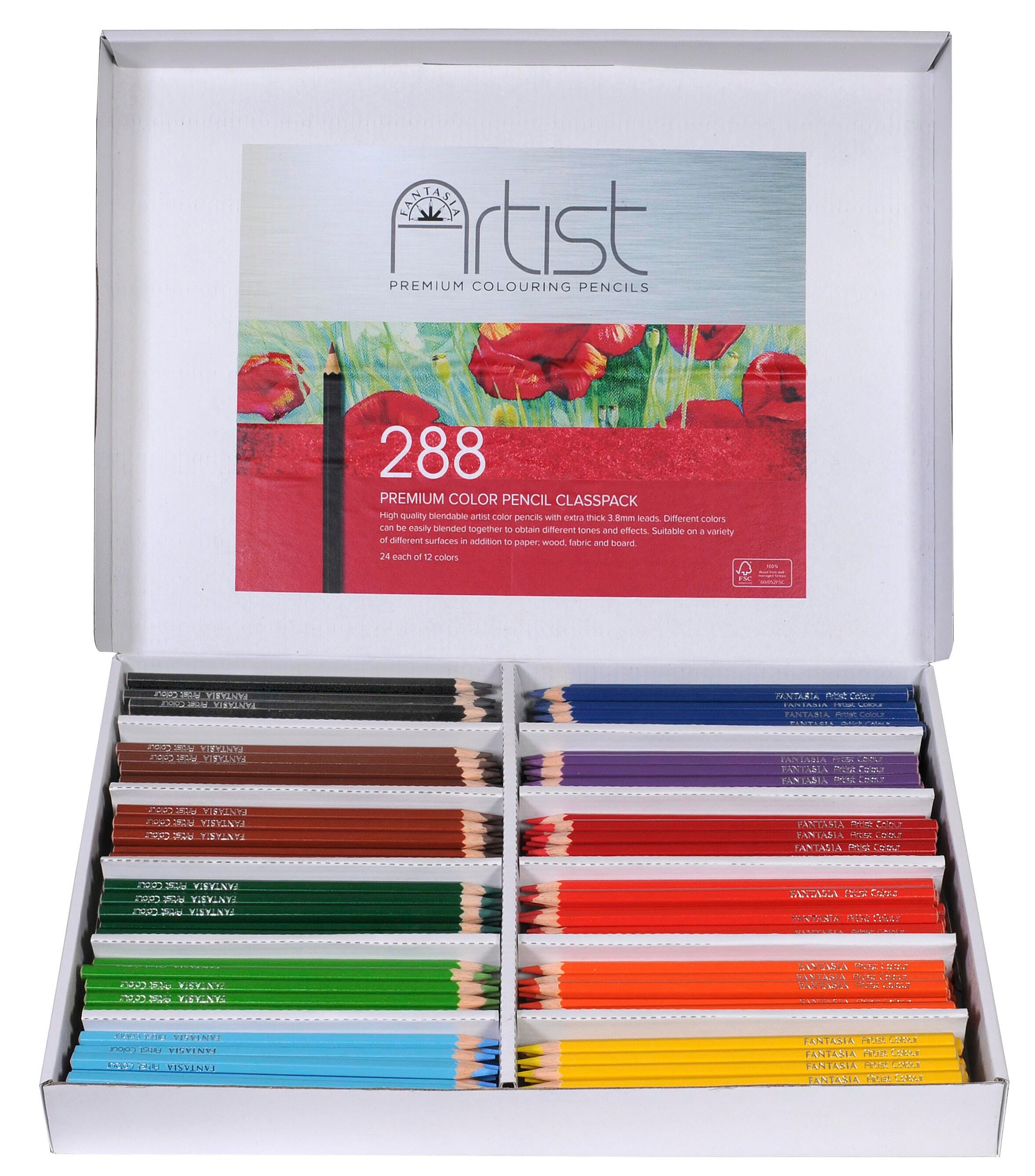 PENCILS COLORED FANTASIA CLASSROOM PACK 12-COLOR SET OF 288