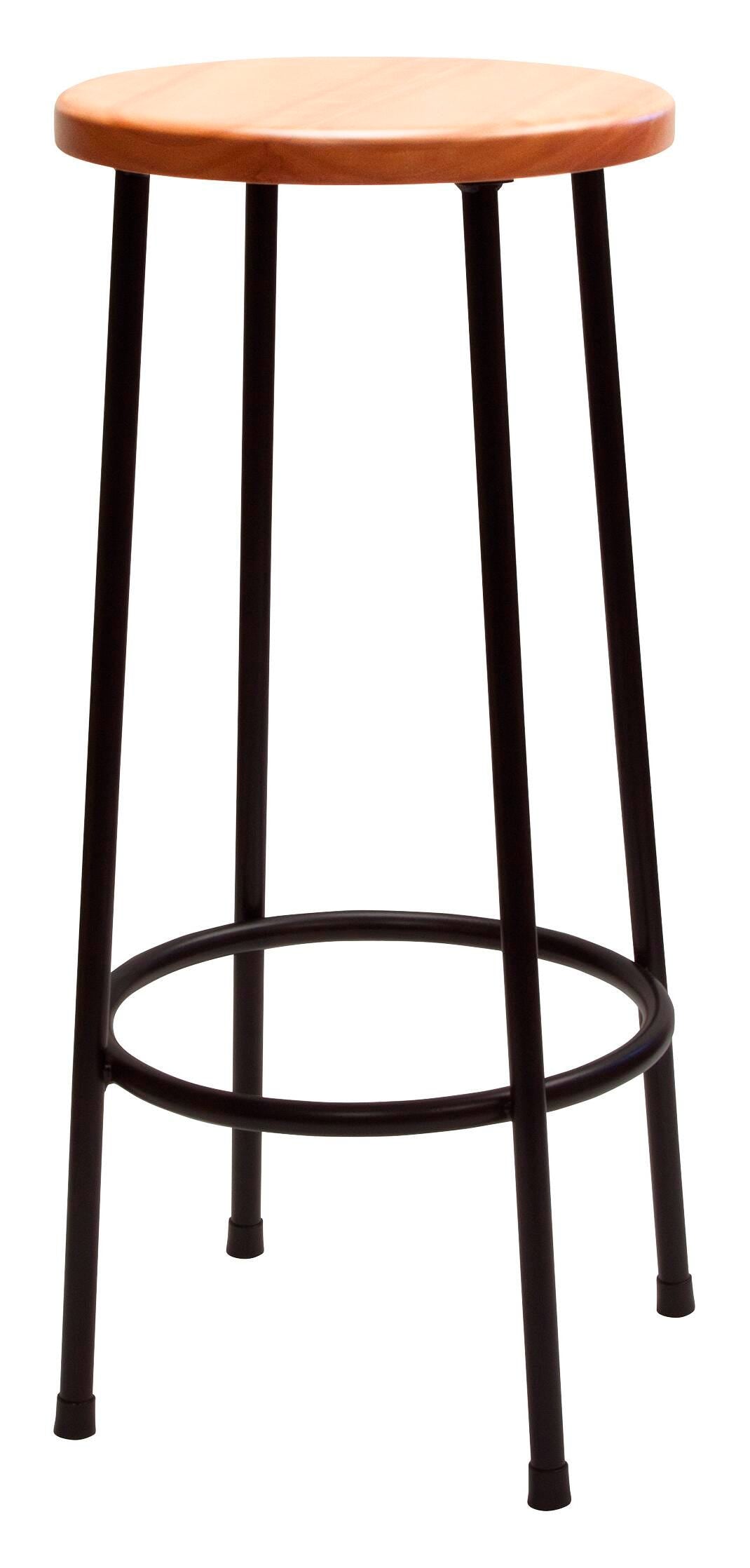 STOOL - JACK RICHESON LYPTUS SEAT - 13-1/2 ROUND SEAT - 30 IN H - NATURAL SEAT COLOR - BLACK FRAME