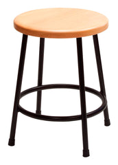 STOOL - JACK RICHESON LYPTUS SEAT - 13-1/2 ROUND SEAT - 18 IN H - NATURAL SEAT COLOR - BLACK FRAME