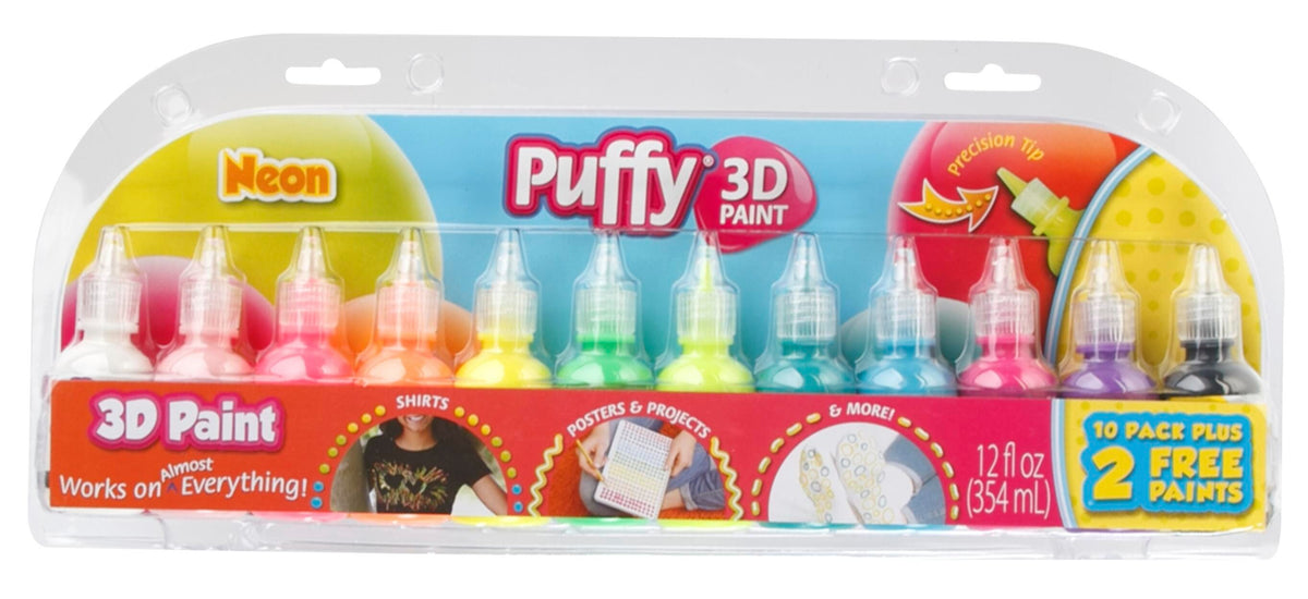 PAINT PUFFY NEON SET OF 12