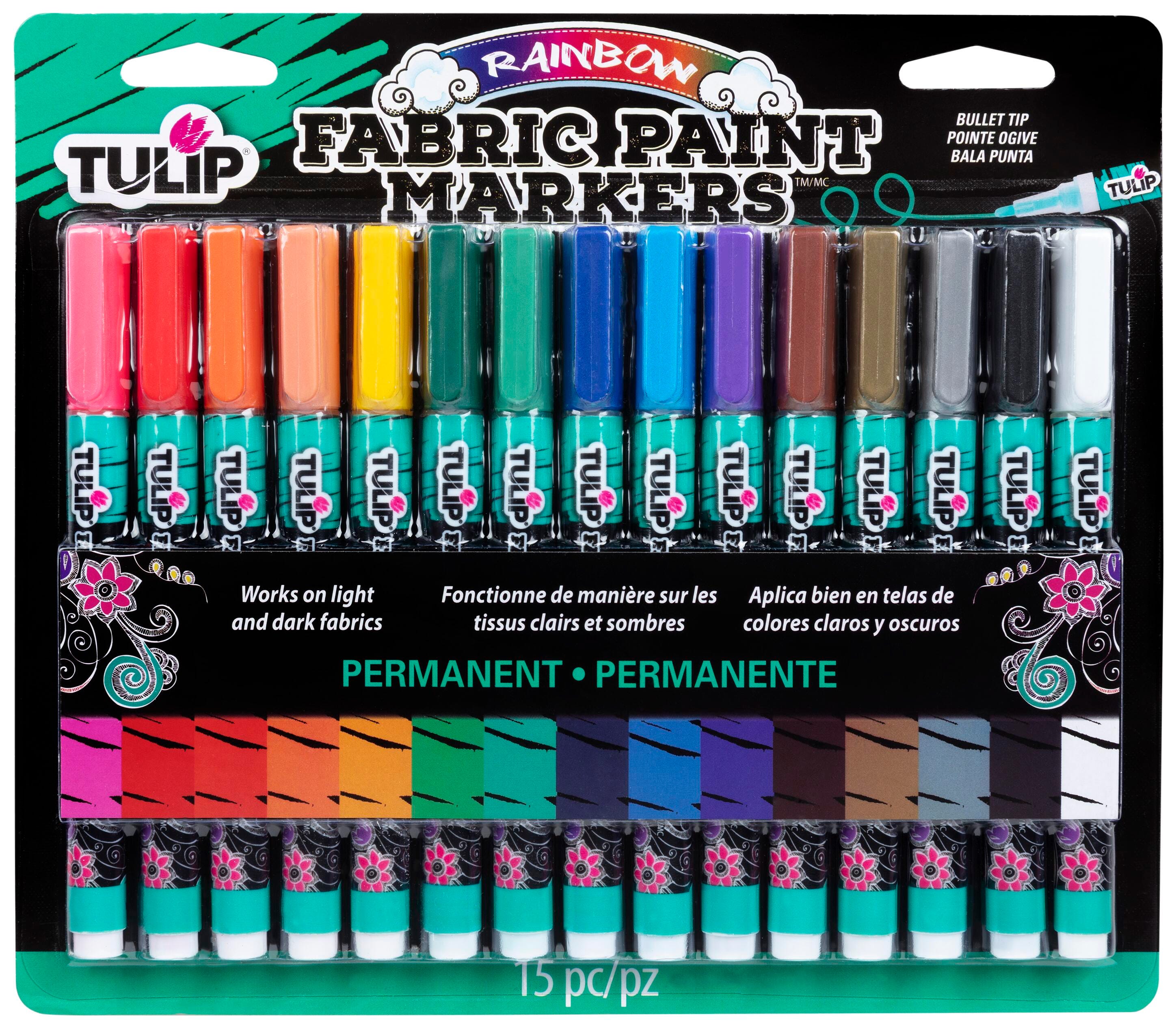MARKERS FABRIC TULIP ASST OPAQUE SET OF 15