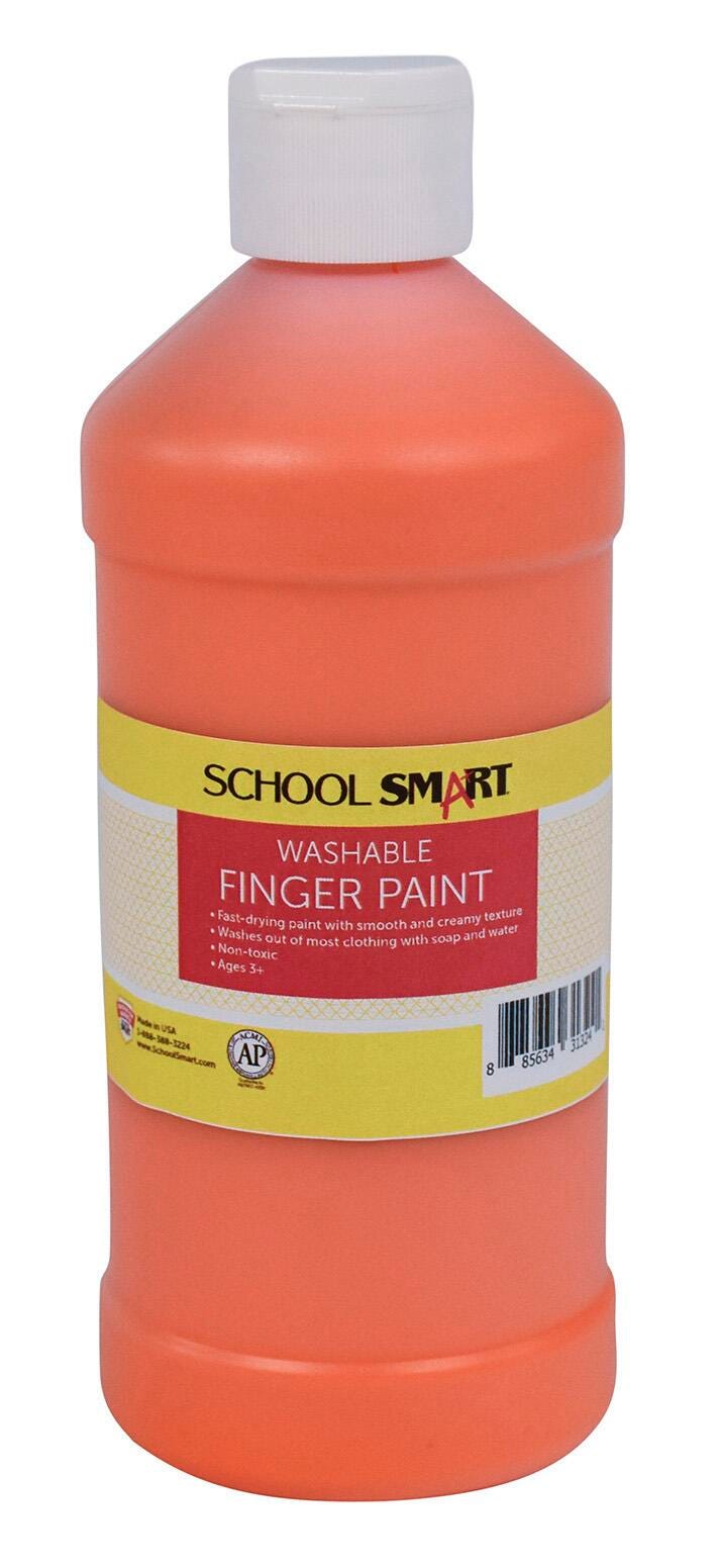 PAINT FINGER WASHABLE ORANGE PINT - SCHOOL SMART