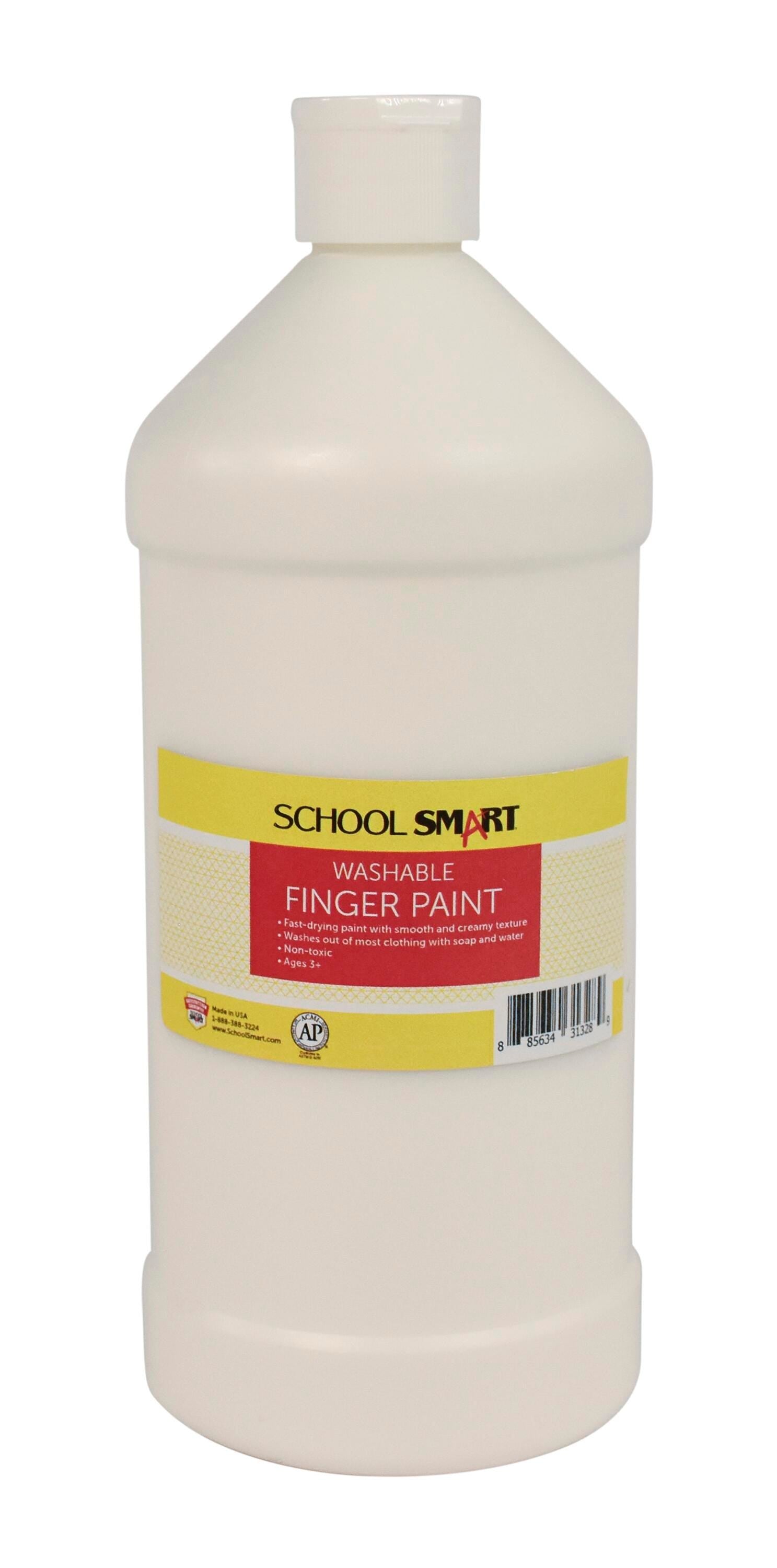 PAINT FINGER WASHABLE WHITE QUART - SCHOOL SMART