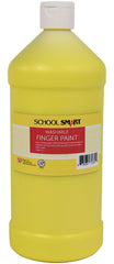 PAINT FINGER WASHABLE YELLOW QUART - SCHOOL SMART