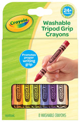 CRAYONS WASH CRAYOLA TRIPOD ASST COLORS SET OF 8