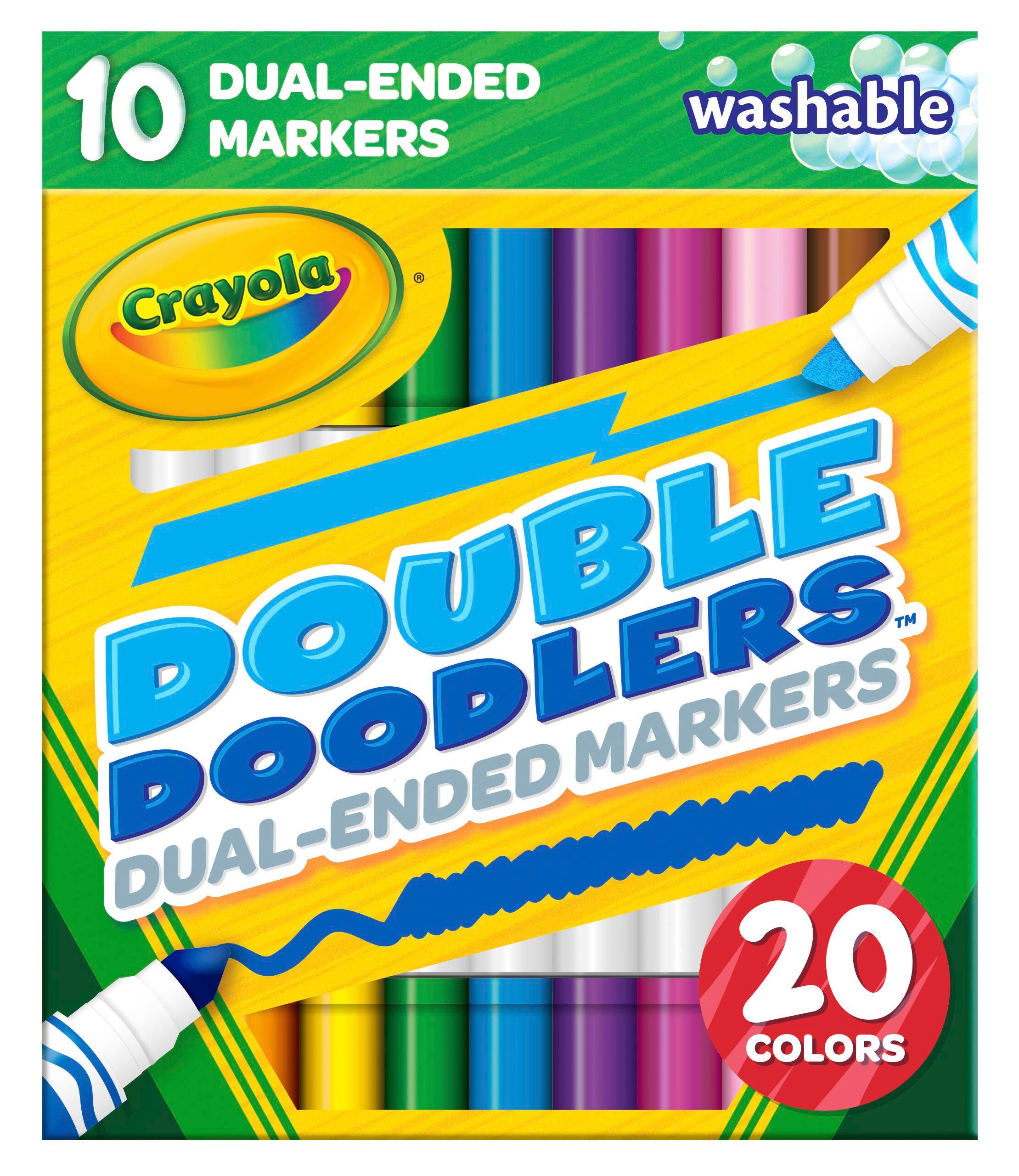 MARKERS WASH CRAYOLA DUAL ENDED DOODLERS ASST COLORS SET OF 10