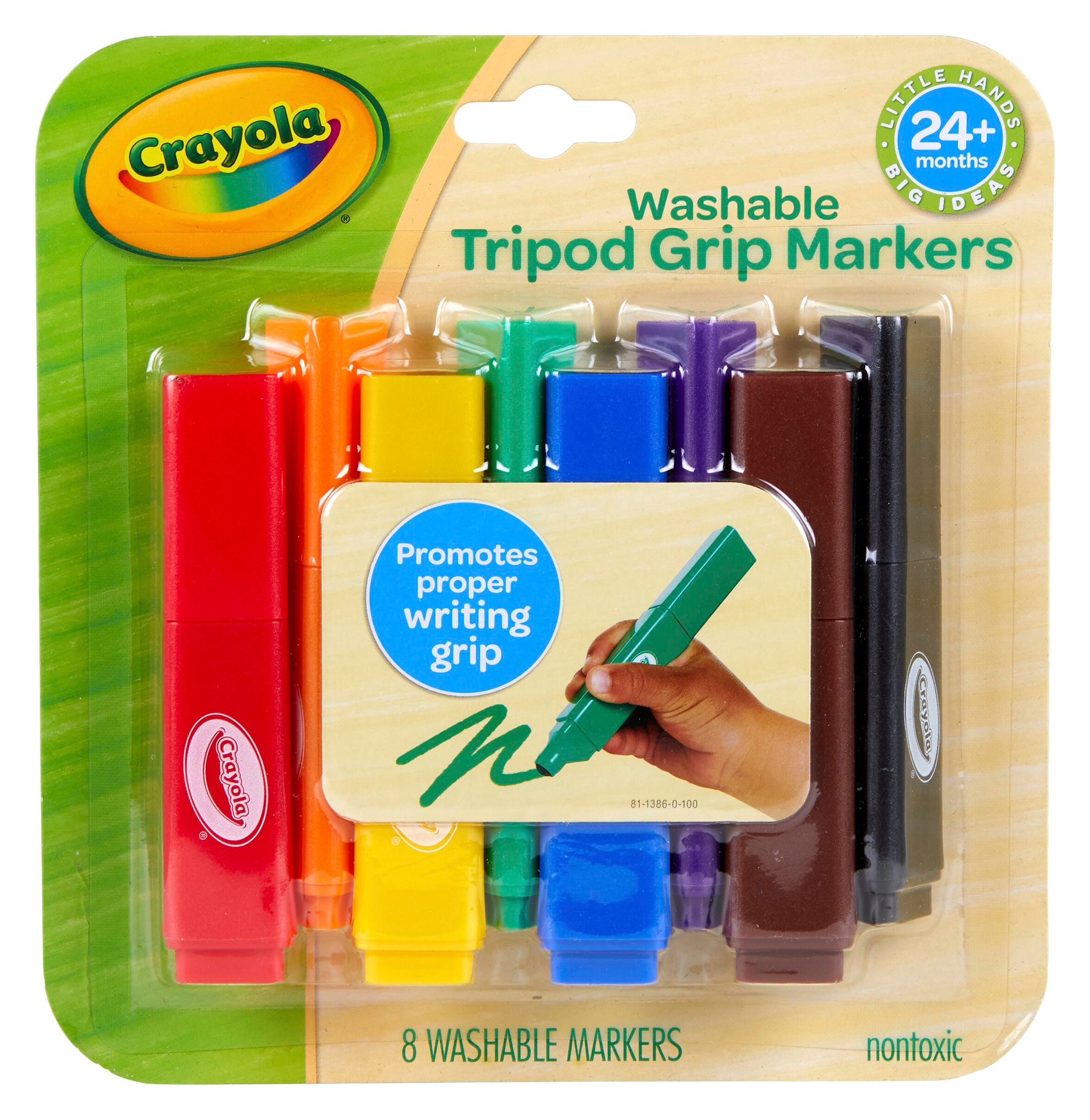 MARKERS WASH CRAYOLA TRIPOD ASST COLORS SET OF 8