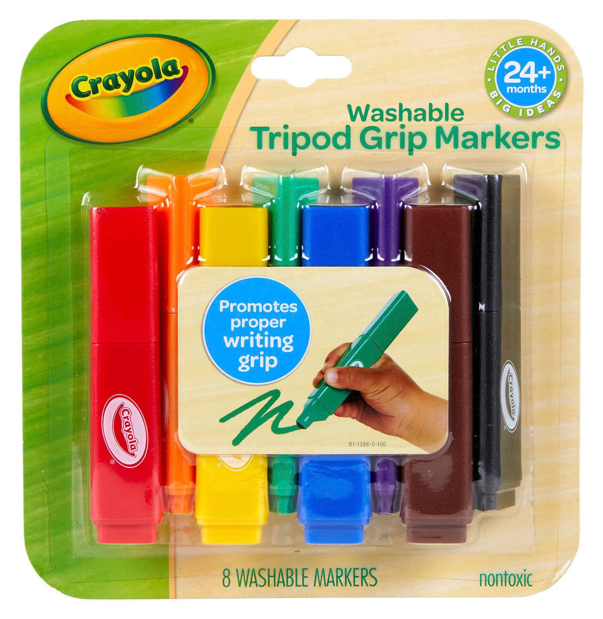 MARKERS WASH CRAYOLA TRIPOD ASST COLORS SET OF 8