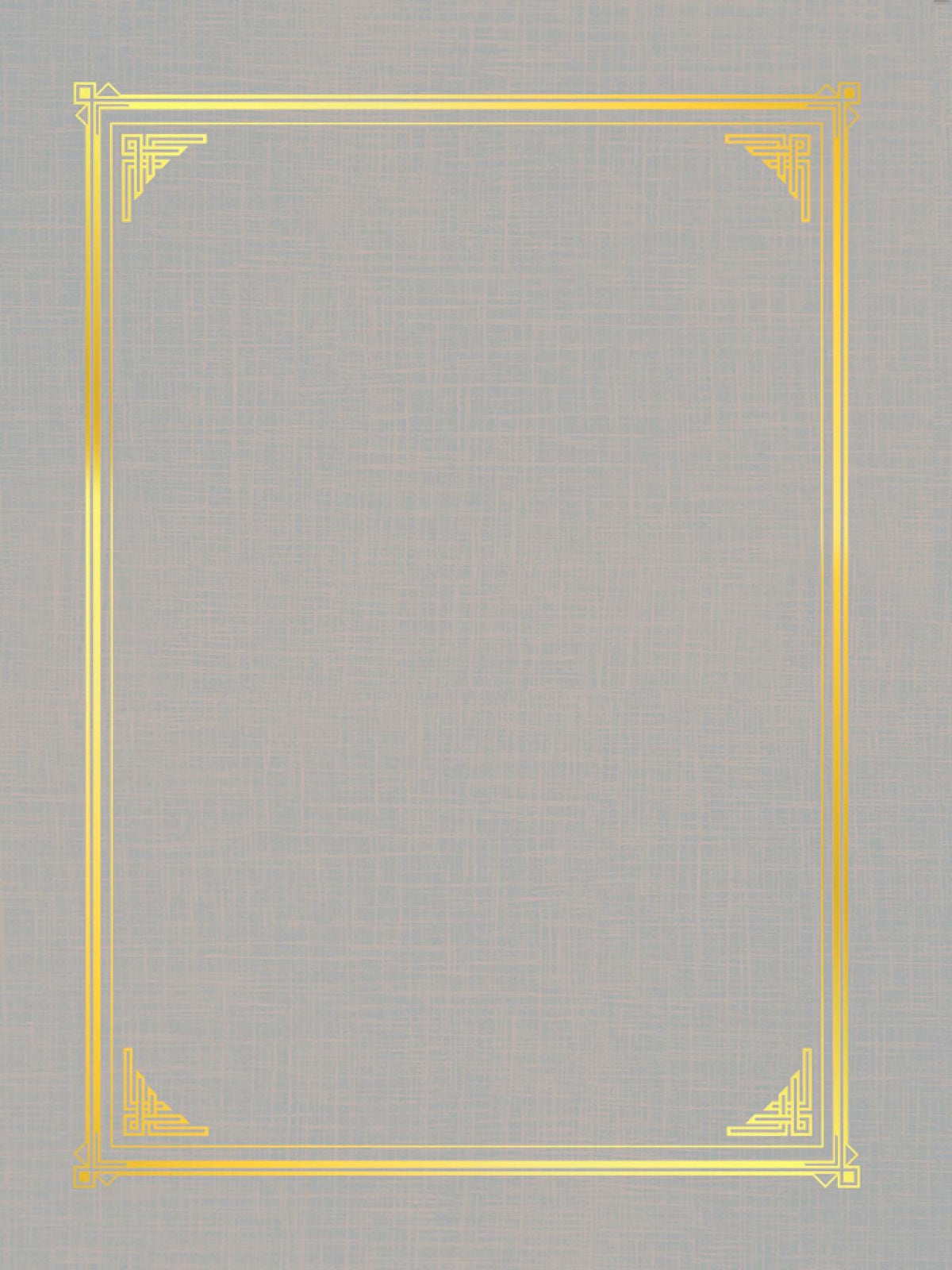 CERTIFICATE COVER - GREY CLASSIC DOCUMENT COVERS - PACK OF 6