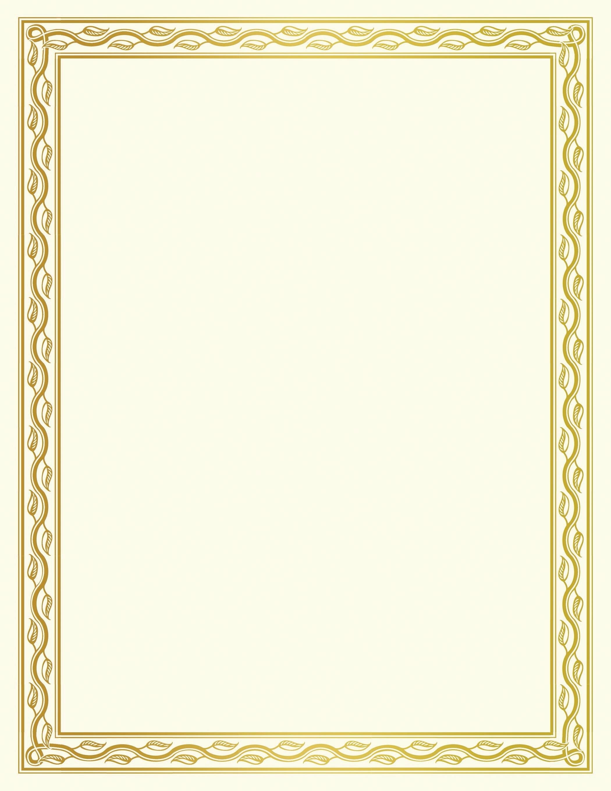 CERTIFICATES - SERPENTINE FOIL CERTIFICATES - PACK OF 12