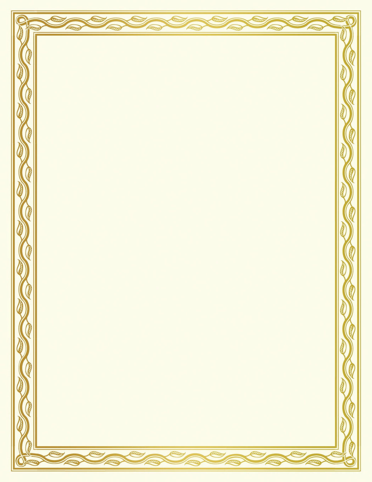 CERTIFICATES - SERPENTINE FOIL CERTIFICATES - PACK OF 12