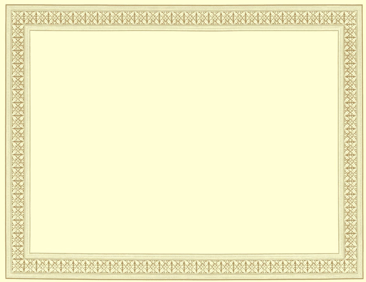 CERTIFICATES - FLOURISH PREMIUM GOLD FOIL - PACK OF 12