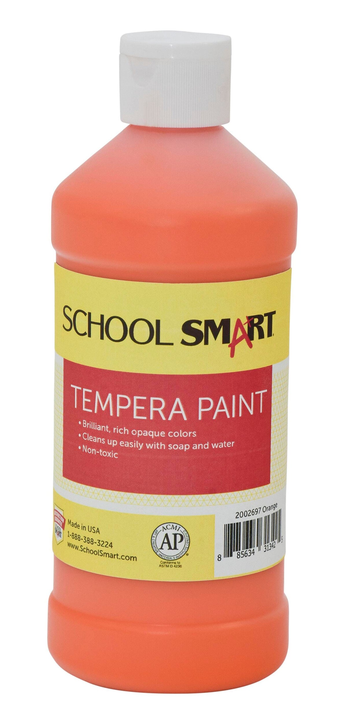 PAINT TEMPERA SCHOOL SMART ORANGE PINT