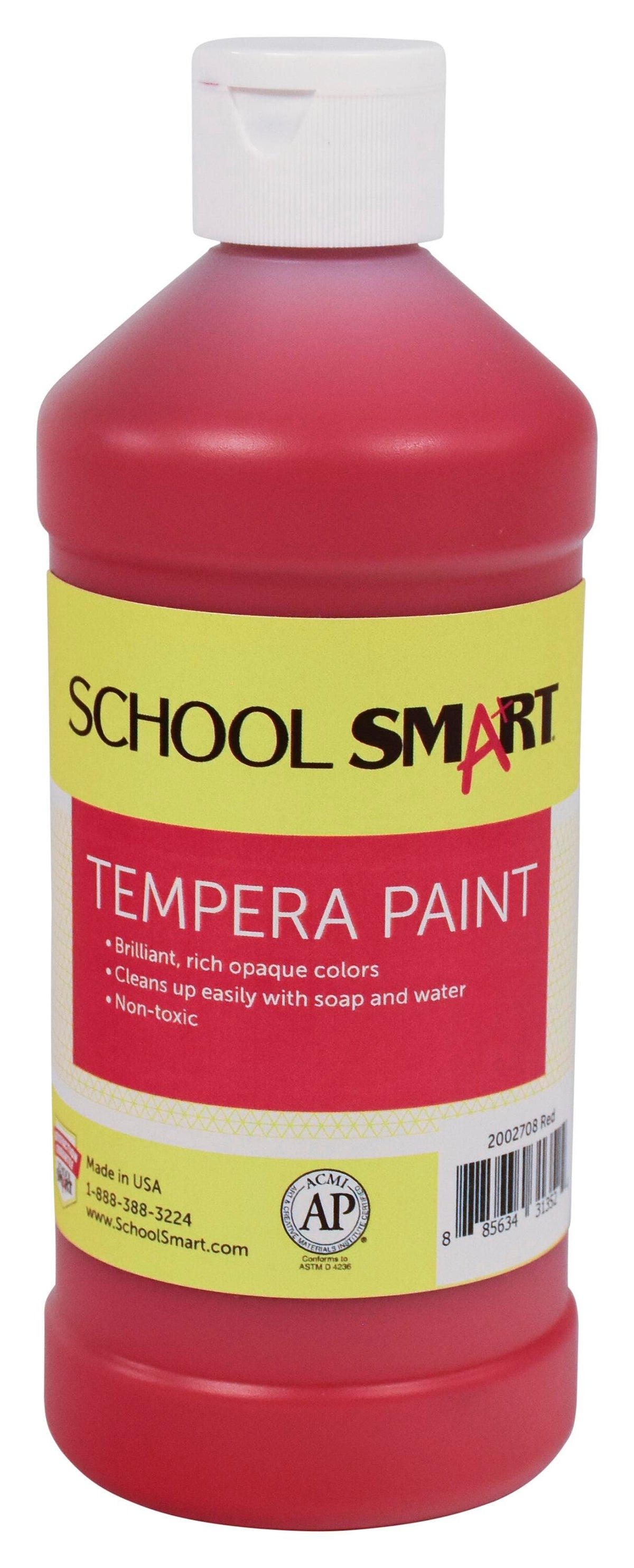 PAINT TEMPERA SCHOOL SMART RED PINT