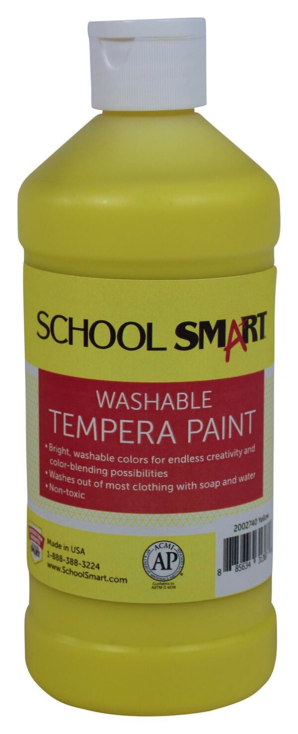 PAINT TEMPERA WASH SCHOOL SMART YELLOW PINT