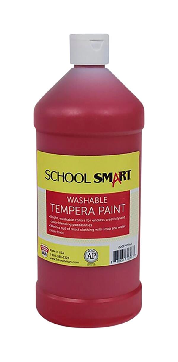 PAINT TEMPERA WASH SCHOOL SMART RED QUART