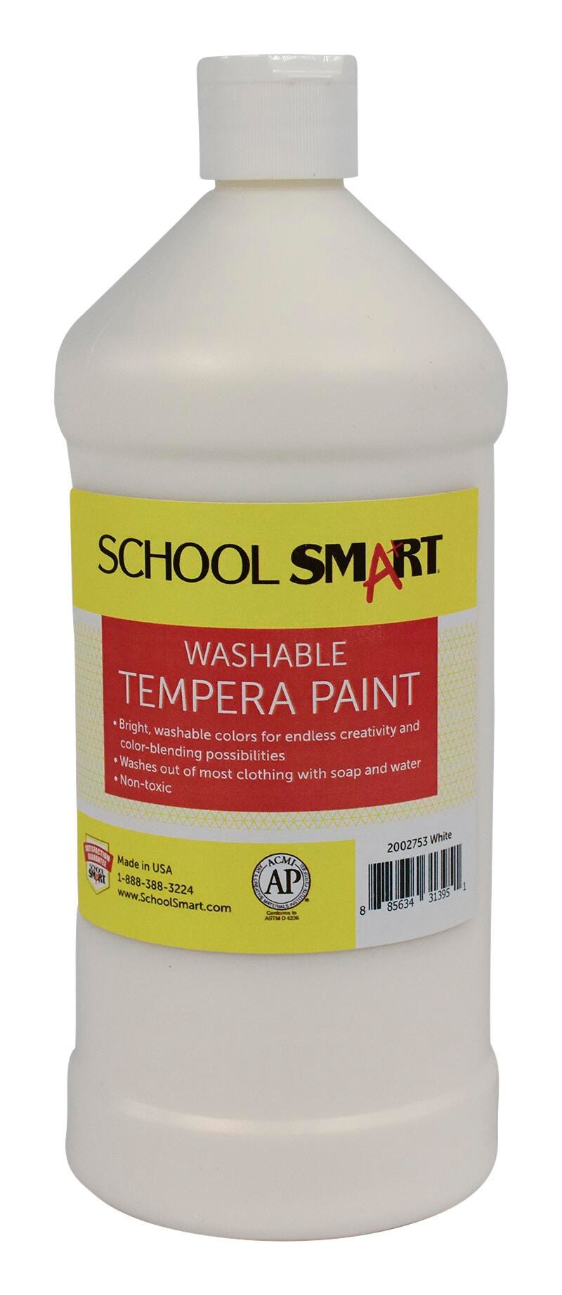 PAINT TEMPERA WASH SCHOOL SMART WHITE QUART