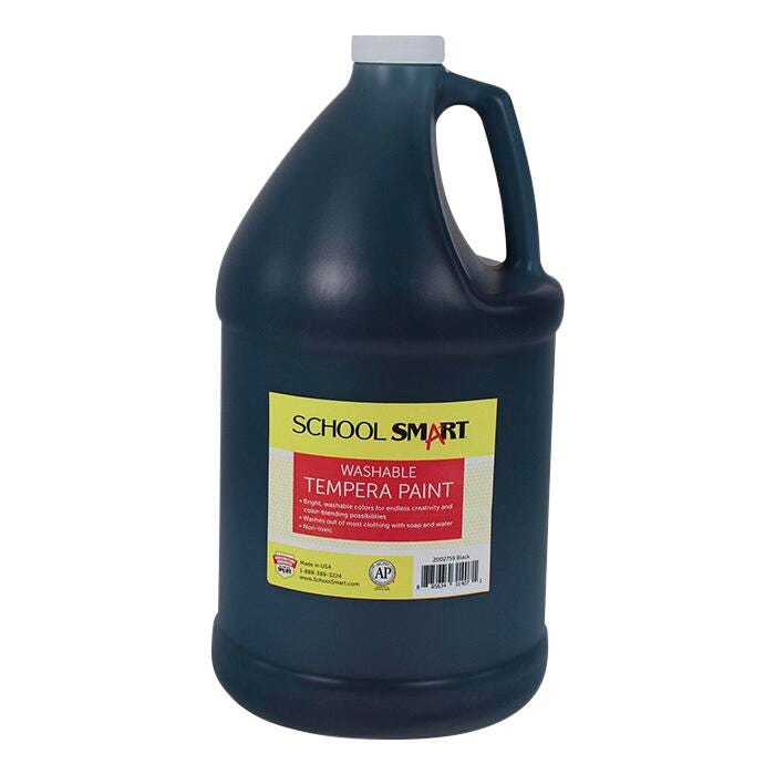 PAINT TEMPERA WASH SCHOOL SMART BLACK GALLON