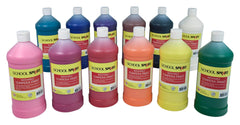 PAINT TEMPERA WASH SCHOOL SMART ASST COLORS QUART SET OF 12