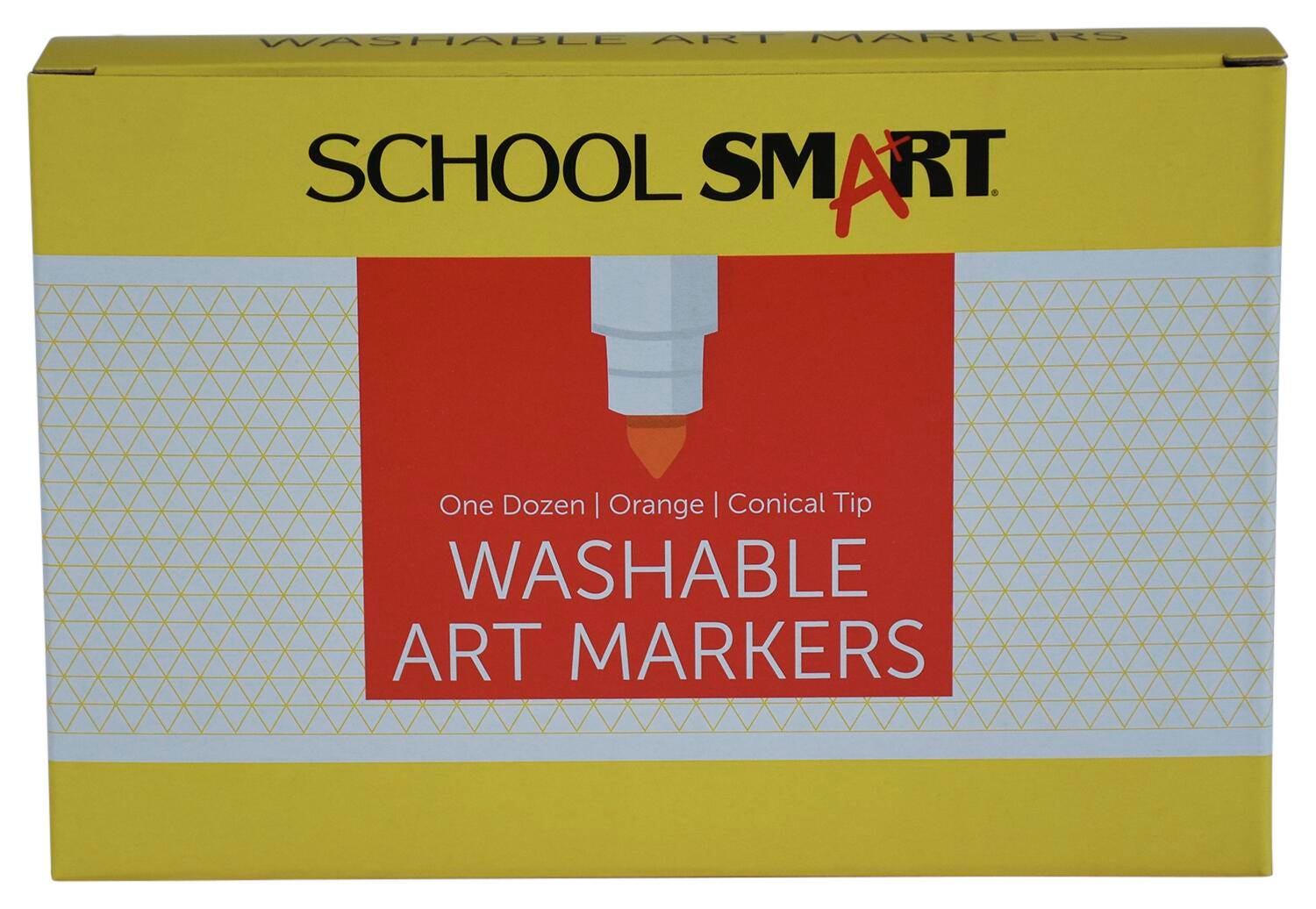 MARKERS WASH SCHOOL SMART CONICAL ORANGE PACK OF 12