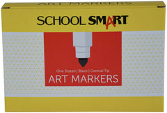 MARKERS ART SCHOOL SMART CONICAL BLACK PACK OF 12