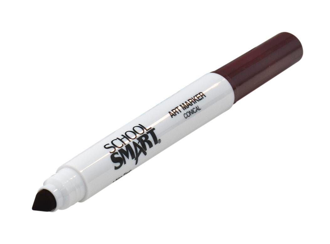 MARKERS ART SCHOOL SMART CONICAL BROWN PACK OF 12