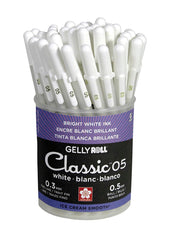 PEN GELLY ROLL CLASSIC 0.5MM WHITE PACK OF 36