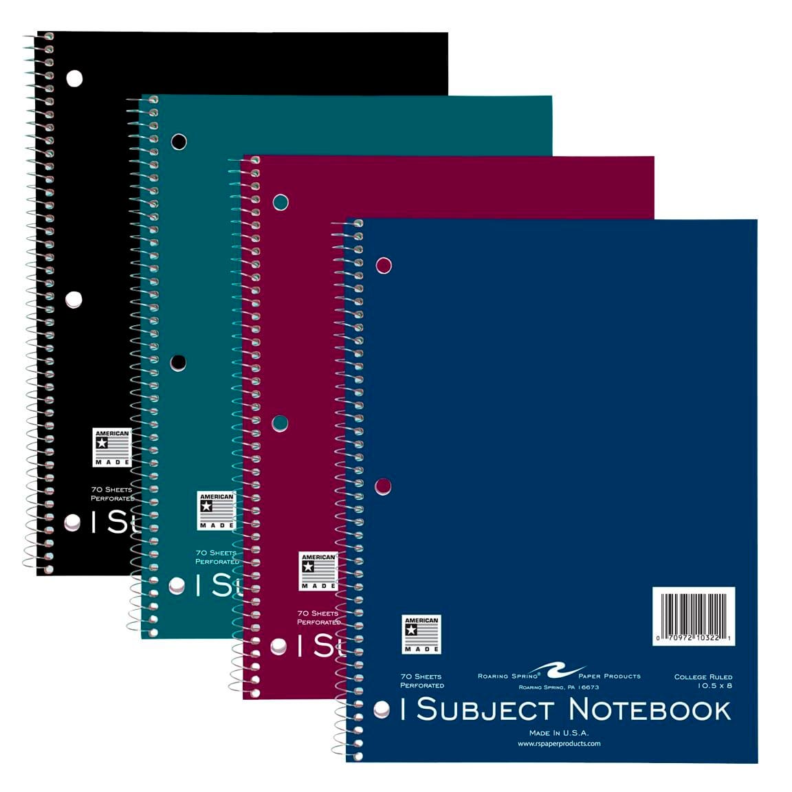 PAPER NOTEBOOK RS 10.5 X 8 IN 1 SUB COLLEGE RULED 70 SHTS
