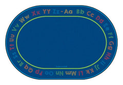 CARPETS FOR KIDS - PREMIUM CHALK AND PLAY LITERACY - 6 FT 9 IN X 9 FT 5 IN OVAL