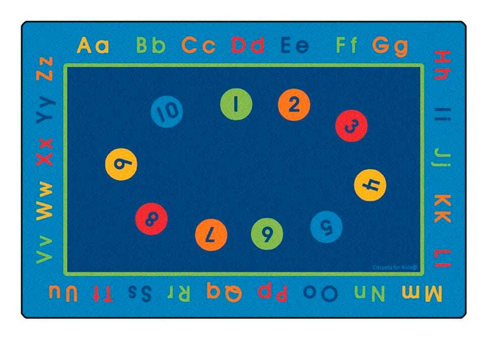 CARPETS FOR KIDS - PREMIUM BASIC CONCEPTS LITERACY - 6 FT X 9 FT RECTANGLE