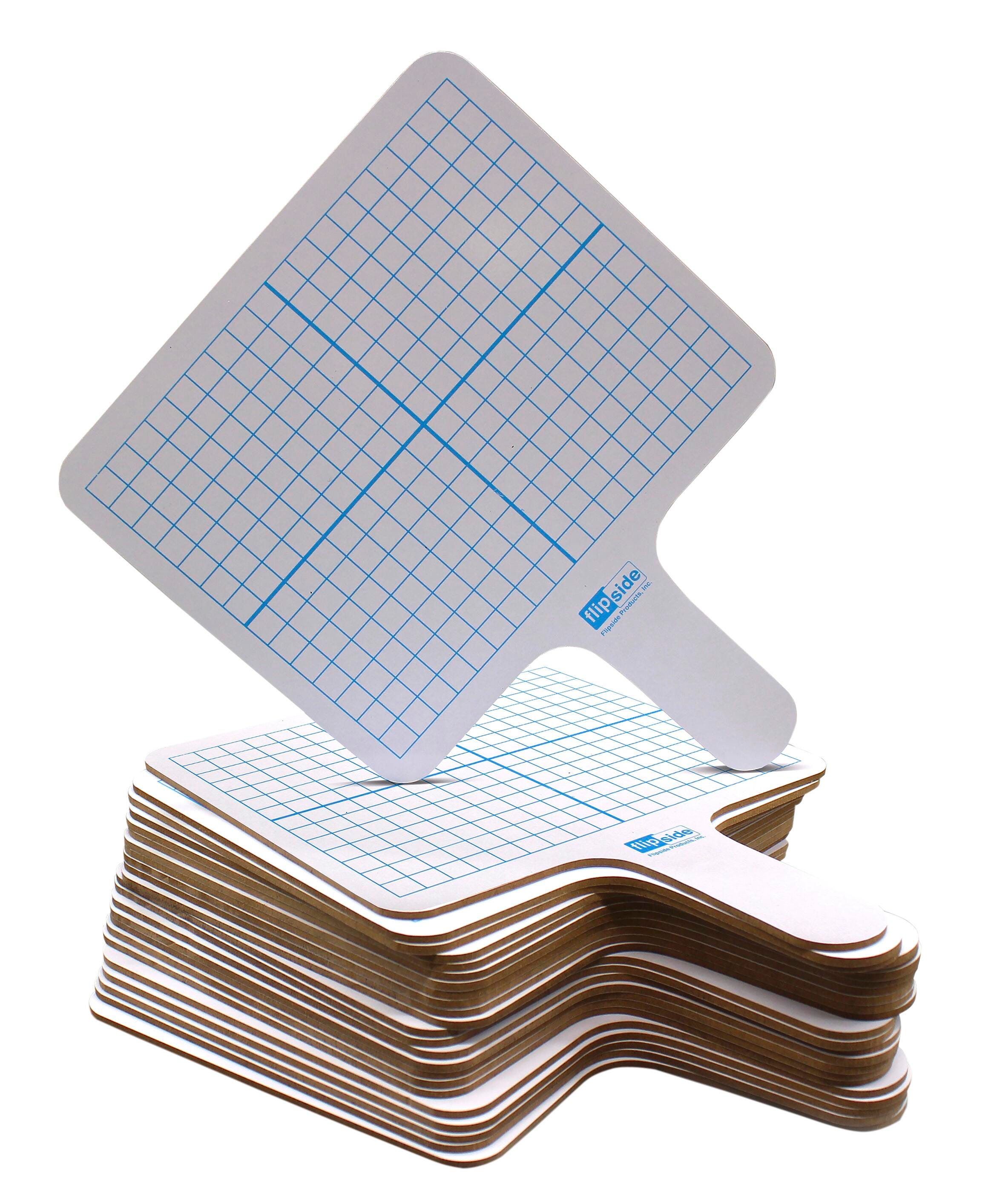 DRY ERASE ANSWER PADDLE GRAPH/PLAIN PACK OF 24