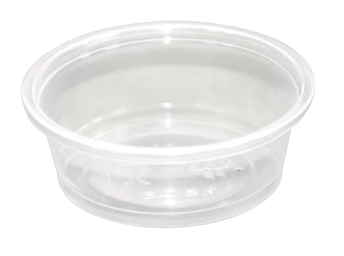 CUPS - 1.5 OZ CLEAR PP PORTION CUPS - PACK OF 100