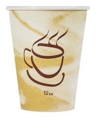 CUPS - PAPER HOT CUPS COFFEE DESIGN 12 OZ PACKED 20/50S