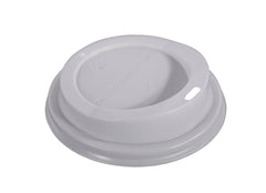 LIDS - DOME COFFEE LID - WHITE - SIP THROUGH 100/BAG