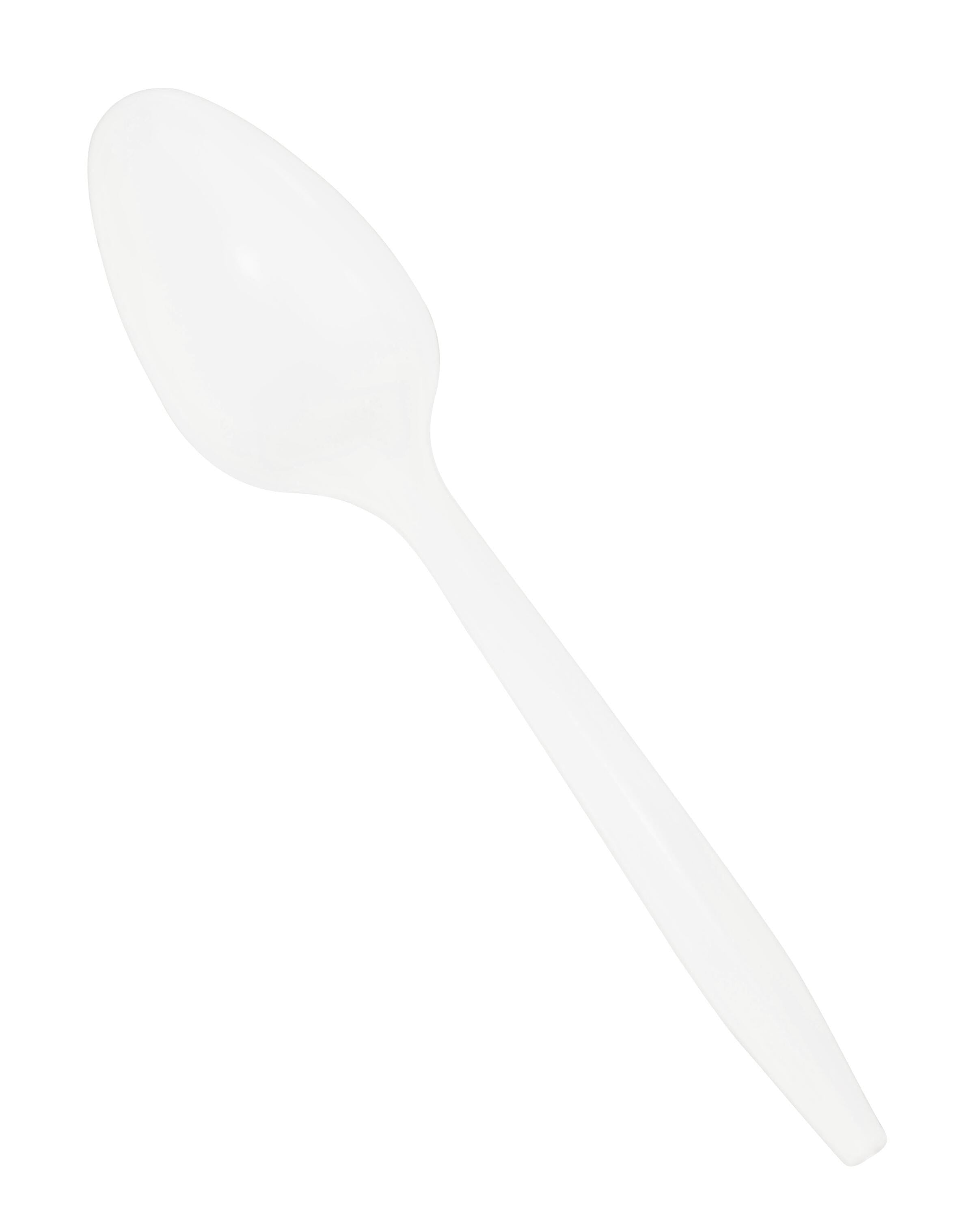 SPOONS - TEA SPOON PP WHITE PLASTIC MEDIUM WEIGHT - CASE OF 1000