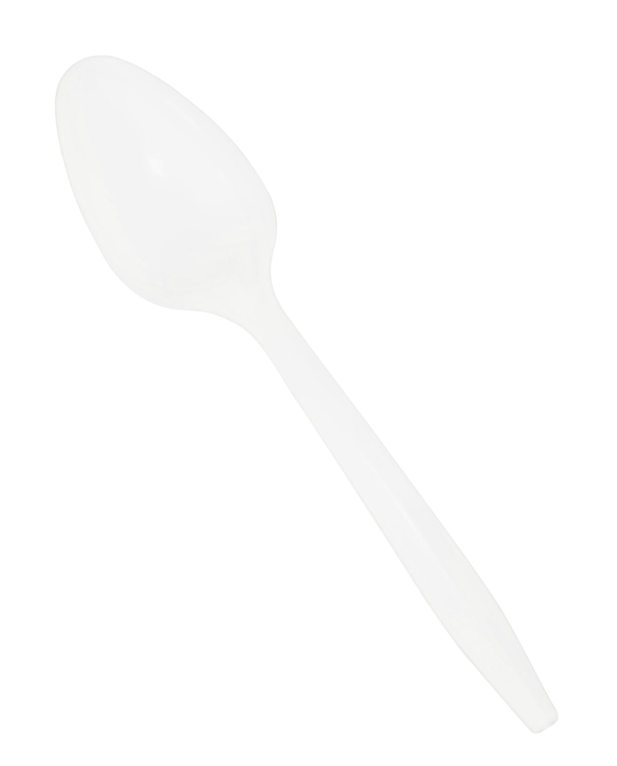 SPOONS - TEA SPOON PP WHITE PLASTIC MEDIUM WEIGHT - CASE OF 1000