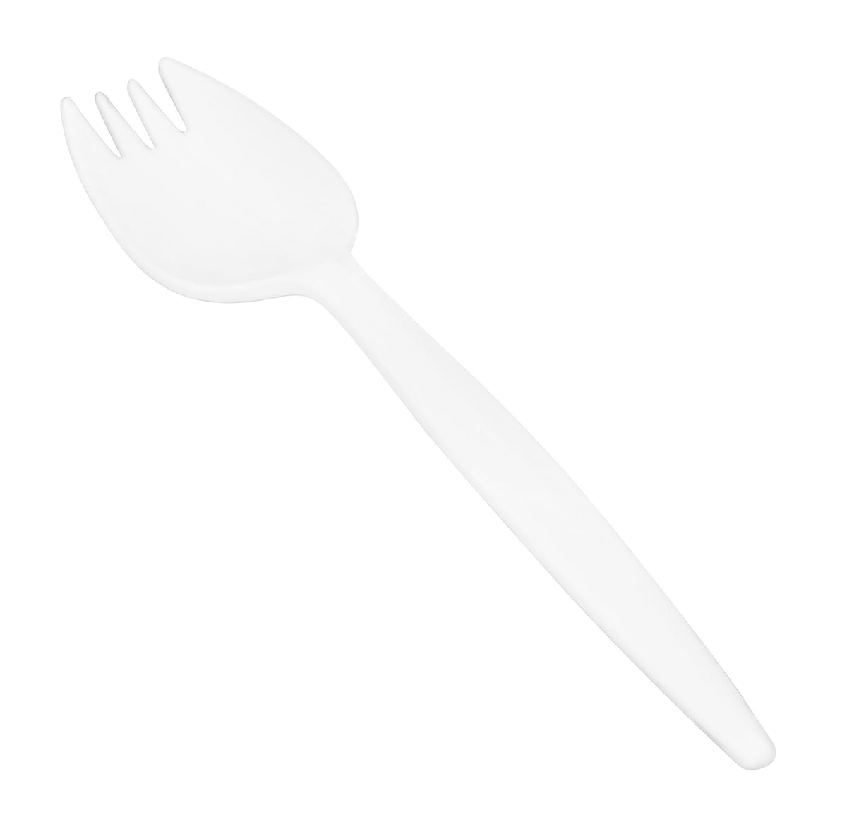 SPORKS - PP WHITE PLASTIC MEDIUM WEIGHT - CASE OF 1000