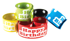 BRACELETS - POLKA DOTS HAPPY BIRTHDAY SLAP BRACELETS