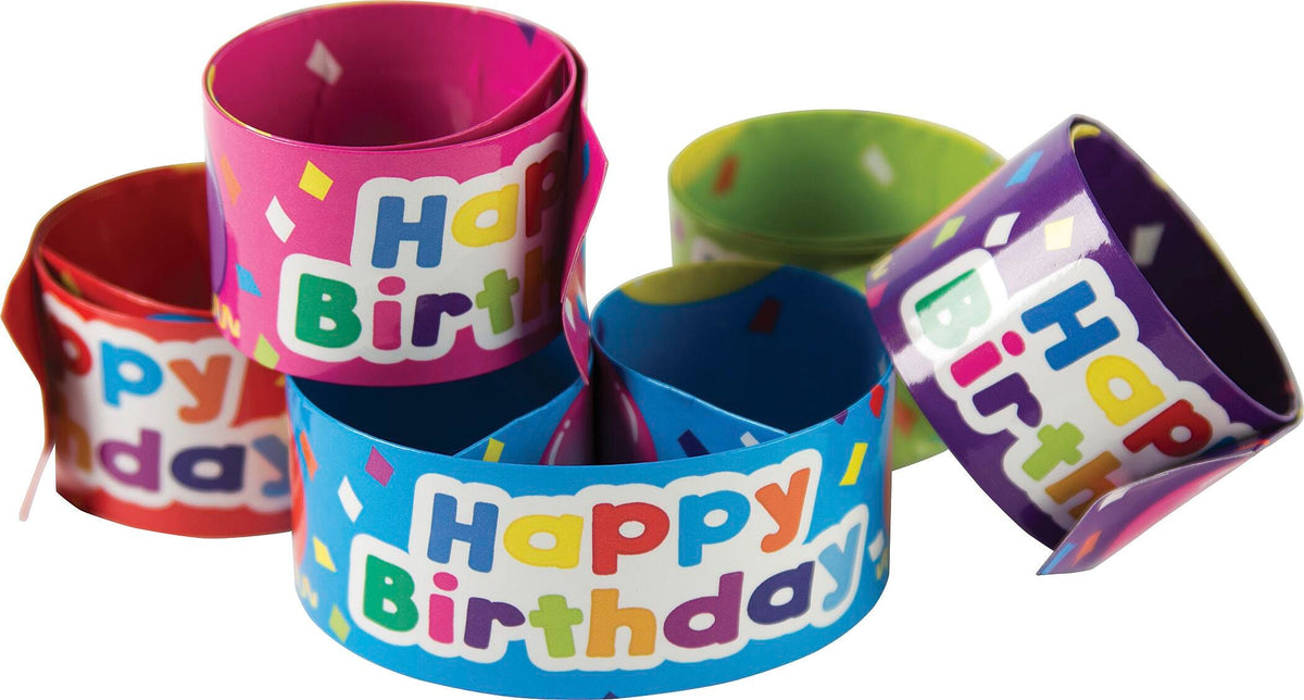 BRACELETS - HAPPY BIRTHDAY BALLOONS SLAP BRACELETS