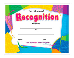 CERTIFICATE OF RECOGNITION - COLORFUL CLASSICS - PACK OF 30