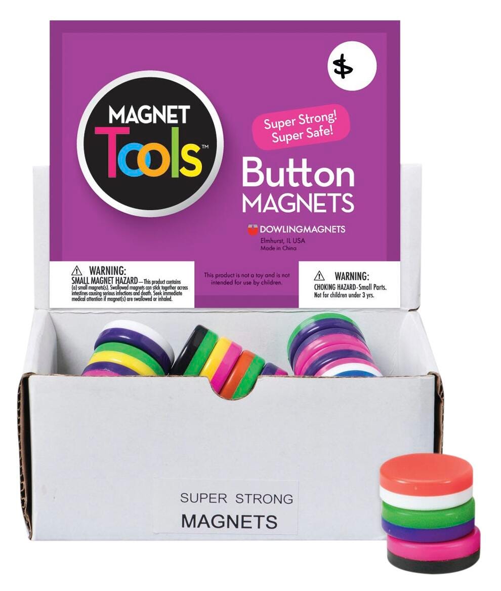 MAGNET BIG BUTTON HERO SET OF 40