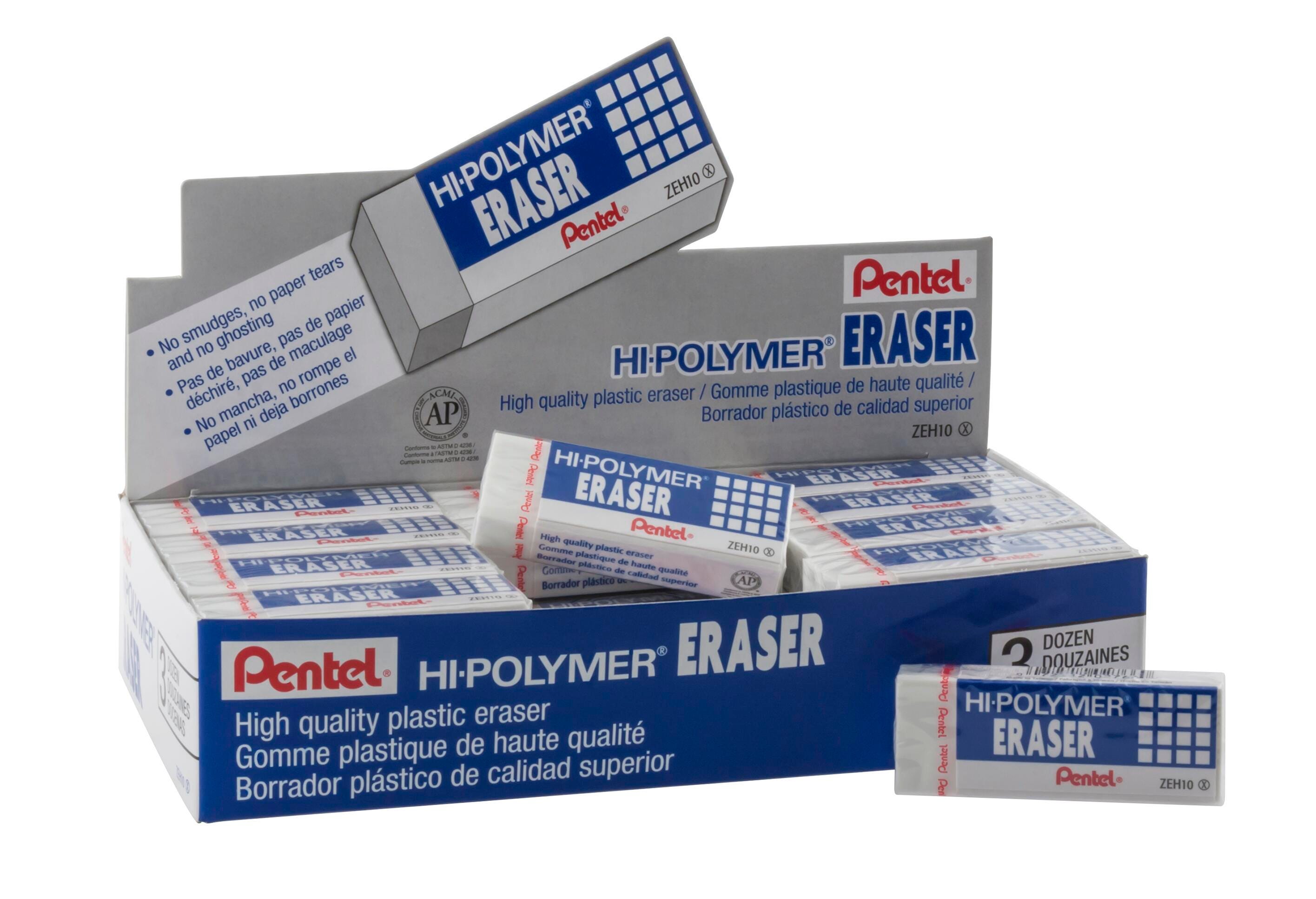 ERASER PENTEL HI-POLYMER LARGE PACK OF 36