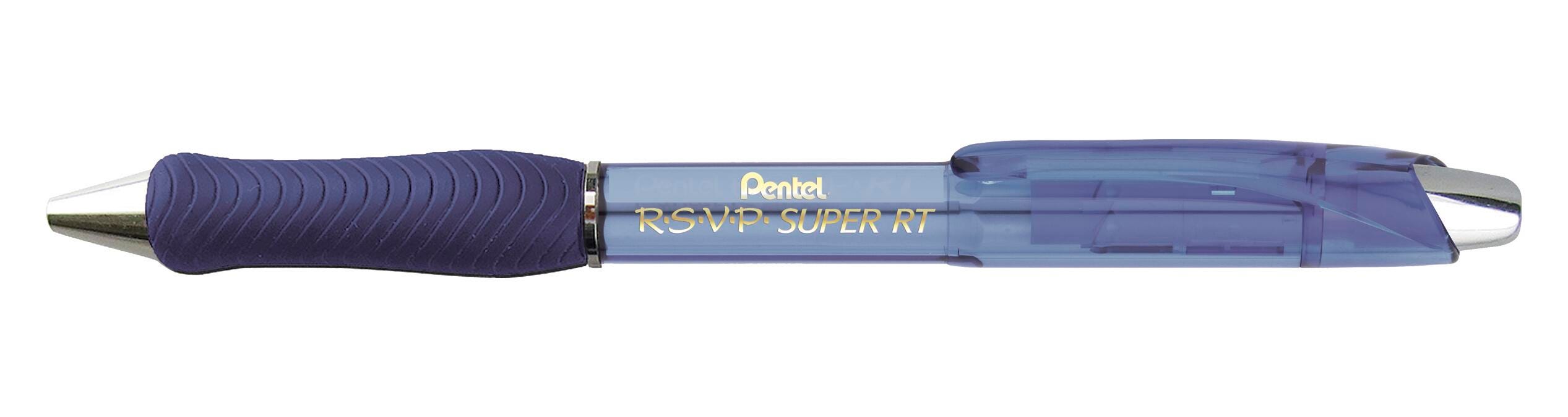 PEN BALLPOINT RSVP SUPER RT MEDIUM 1.0MM BLUE PACK OF 12