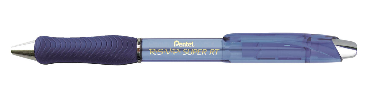 PEN BALLPOINT RSVP SUPER RT MEDIUM 1.0MM BLUE PACK OF 12