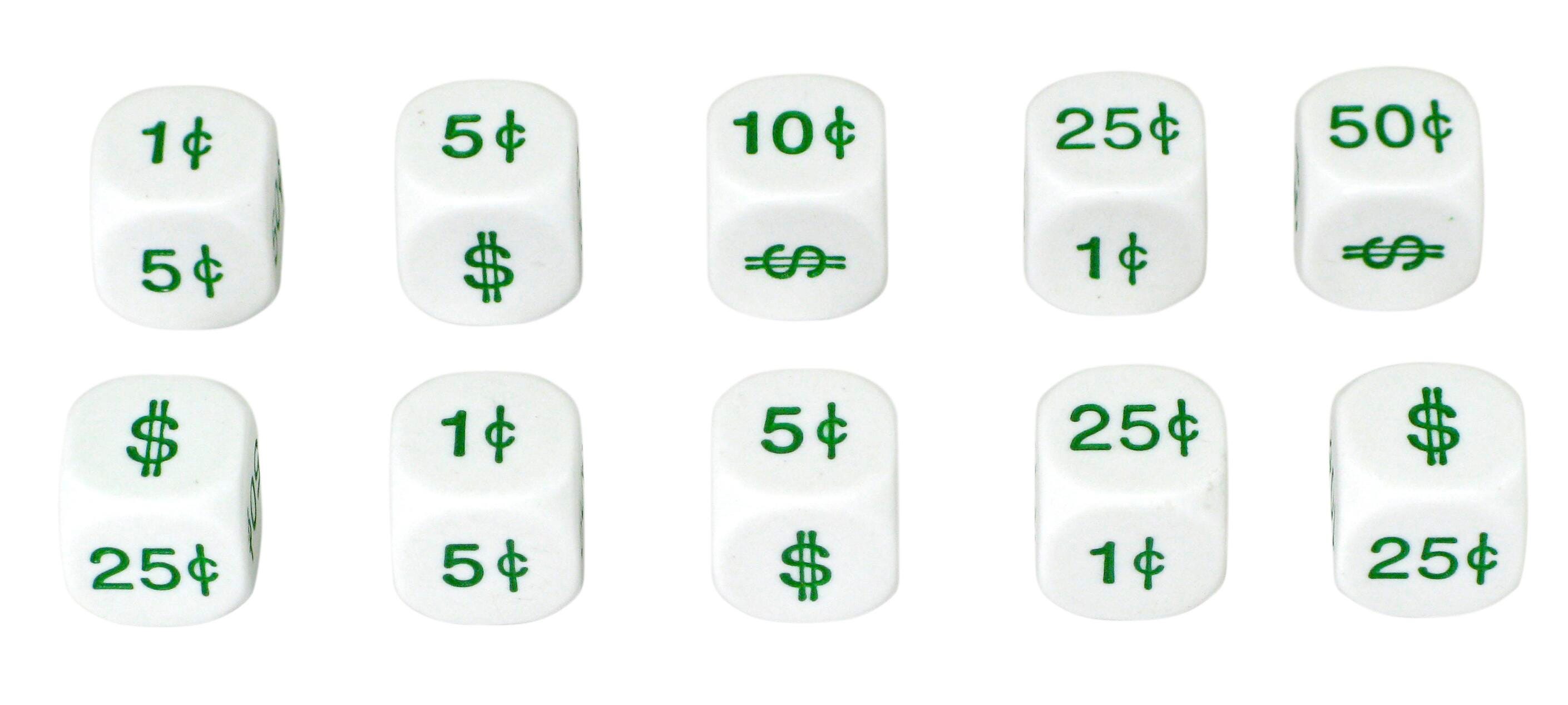 DICE MONEY DICE SET OF 10